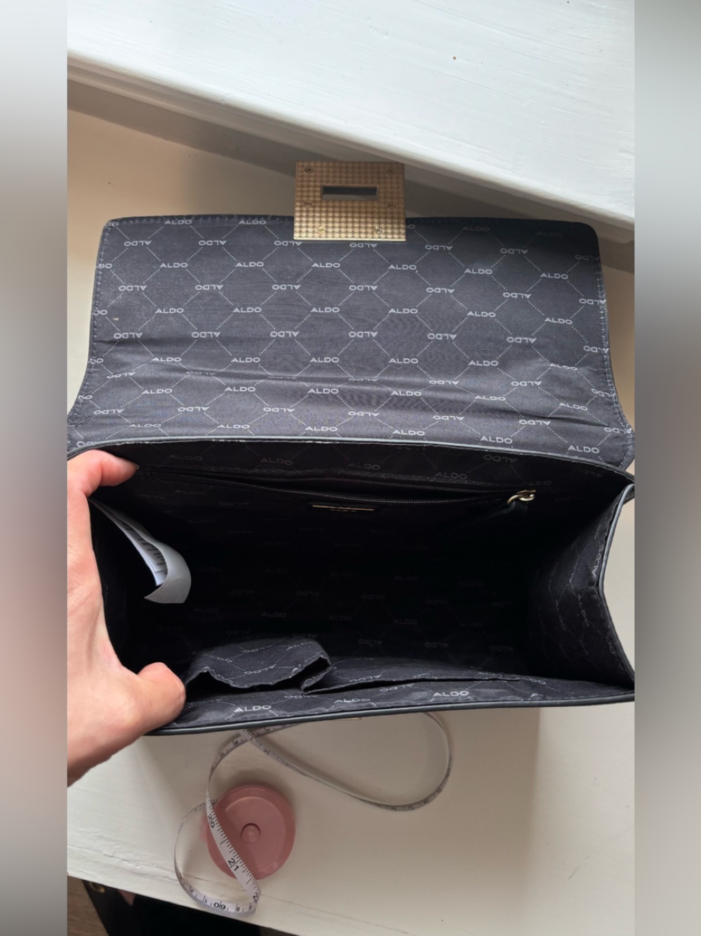 Aldo Black Crossbody Bag with Gold Hardware - Picture 13 of 13